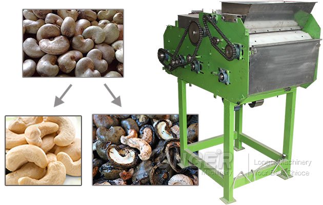 Automatic Cashew Nut Husking and Shell Cutting Machine China