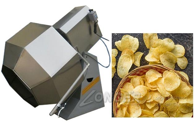 Octagon Potato Chips Flavoring Seasoning Machine in China LGCY800